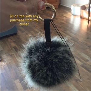 Faux fur key chain